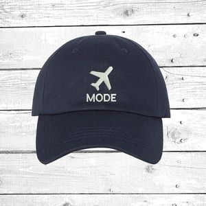 Airplane Mode Embroidered Baseball Hat Blue